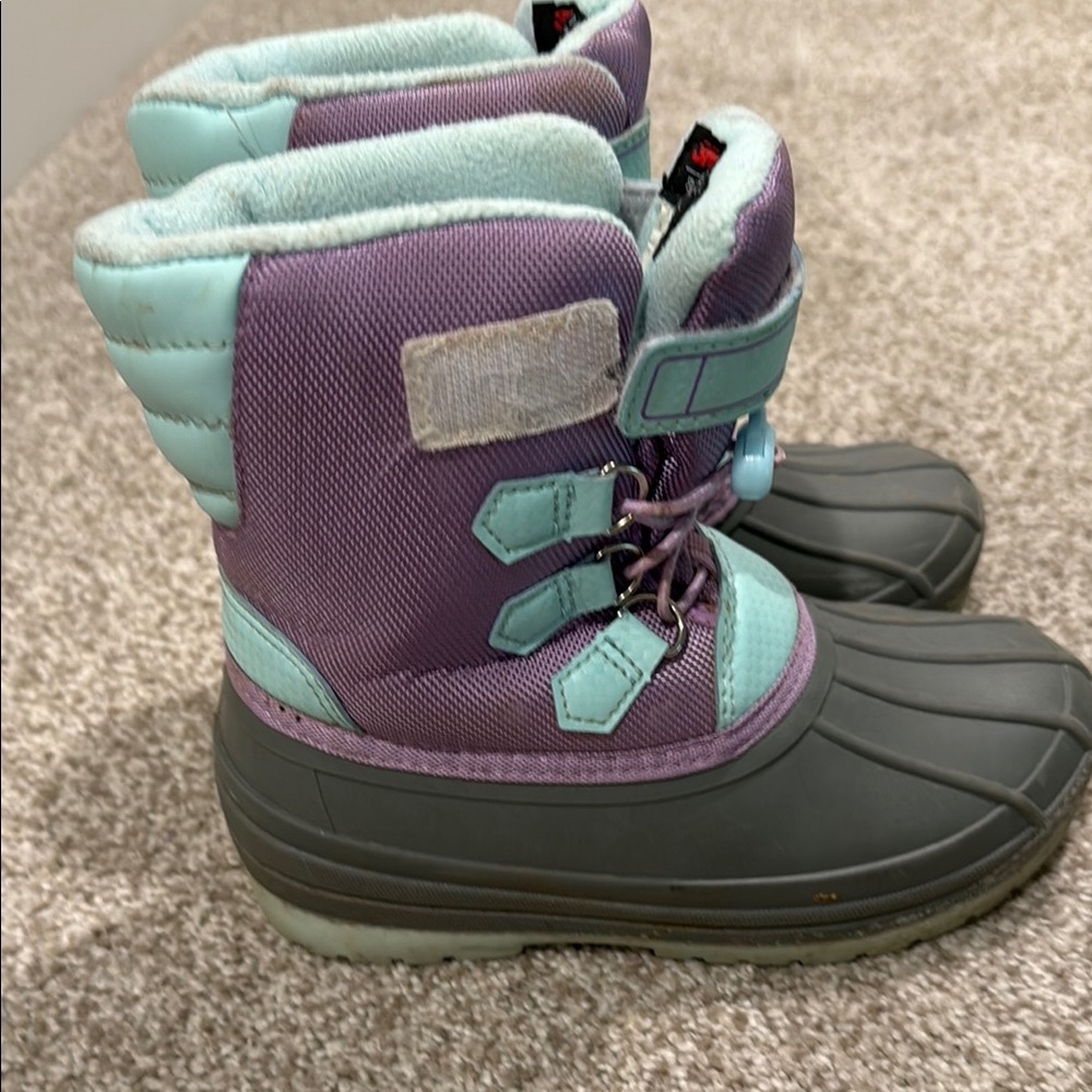 Kids 3m Winter Boots - Purple and light blue